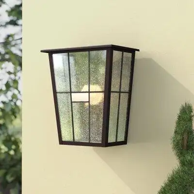 Greet your guests with this outdoor sconce a piece that’s sure to light up your porch patio or veran...