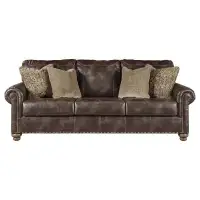 Nicorvo Stationary Leather Look Sofa