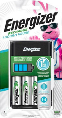 ENERGIZER® AA/AAA 1-HOUR BATTERY RECHARGER WITH 4 AA BETTERIES! - Big Box price $74.99 - Our price only $54.95!