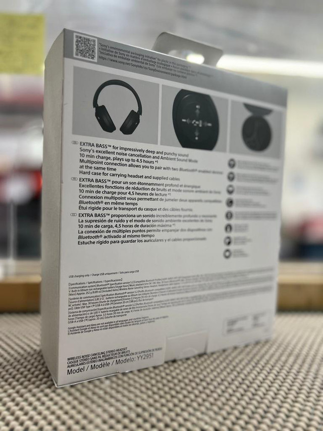 Sony WH-XB910N Over-Ear Noise Cancelling Bluetooth Headphones - Black - SEALED @MAAS_WIRELESS in Headphones in Toronto (GTA) - Image 4