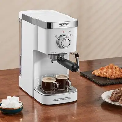 Stellweilan Tessberg Espresso Coffee Machine 15Bar Semi-Automatic Espresso Maker & Milk Frother