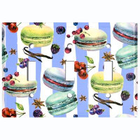 WorldAcc Metal Light Switch Plate Outlet Cover (Colourful Macaron Treat Purple Green  - Triple Toggle)