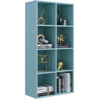 Latitude Run® 8-Cube Storage Shelf Bookcase - Wooden 4-Tier Floor Standing Open Bookshelf, Modern TV Stand Up To 55 Inch