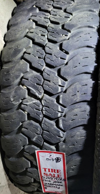 LT265/75/R16 Goodyear Wrangler Territory M/S 10Ply-Load Range E-Used Mud Tire 50% TREAD LEFT $50 for TIRE/1 Tire Only