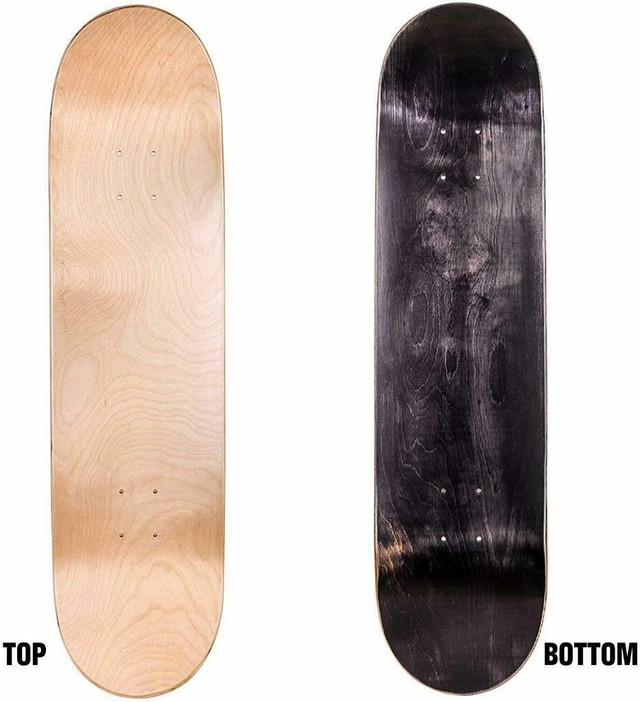 Easy People Skateboards Blank Decks Top Natural Bottom Stain Color in Skateboard