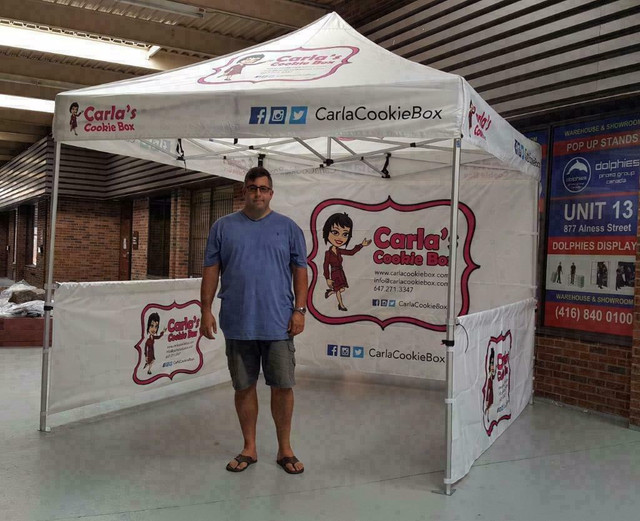 2 DAYS PRODUCTION: Heavy Duty Outdoor 10x10 EZ Pop Up Canopy Instant TENT Commercial Grade + CUSTOM Printed Canopy in Other Business & Industrial in Ontario - Image 4