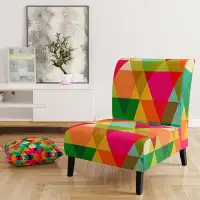 East Urban Home Diamond Retro IX  - Mid-Century Upholstered Slipper Chair