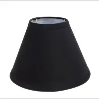 Aspen Creative Corporation 6.5" H Tetoron Cotton Fabric Empire Lamp Shade ( Uno ) in Black