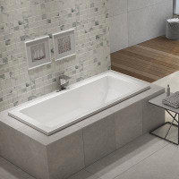 Malibu Home Venice 60" x 32" Drop in Combination Acrylic Bathtub with Heater