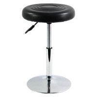 Brayden Studio Short Round PU Leather Shop Stool Chair Height Adjustable Counter Stool Step Stool Office Chair Vanity St