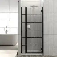 APRESSHUI - W x 72'' H Pivot Door Shower Door with Clear Glass