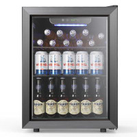 R.W.FLAME 1.7 Cu. Ft Beverage Cooler  Wine Cooler, Mini Drink Cooler Dispenser With Transparent Glass Door , Suitable Fo