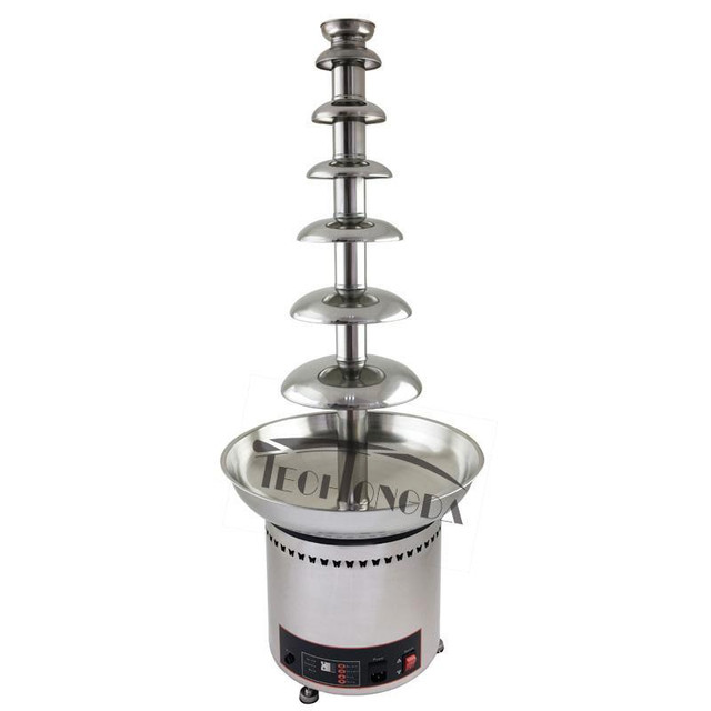110V 7-tiers Chocolate Fountain Fondue Stainless Steel Digital Display Buttons 153168 in Other Business & Industrial in Toronto (GTA) - Image 2