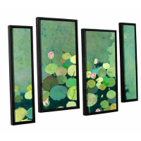 Latitude Run® Betty's Serenity Pond 4 Piece Framed Painting Print on Canvas Set