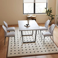 George Oliver 5-Piece Rectangular Dining Table Set  Dining Table With 4 Modern Chairs
