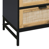 Bay Isle Home™ Vintage Farmhouse Style Freestanding TV Stand with a Cabinet and Four Drawers