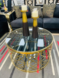 Round Coffee Table In Gold!!Huge Sale