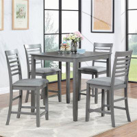 Winston Porter Quality Material Dining Room Table Set and Chairs, Rectangle Dining Set with Steel Frame