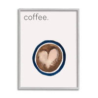 Stupell Industries Coffee with Heart Shape Framed Giclee Art by Corinne Rose Designs