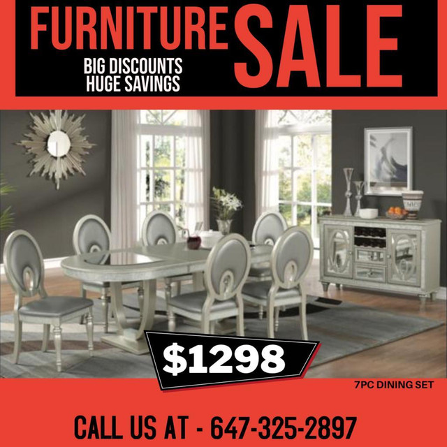 Counter Height 5 Pc Dining set on Sale !! Huge Furniture Sale !! in Dining Tables & Sets in Mississauga / Peel Region - Image 4