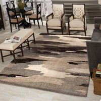 The Conestoga Trading Co. Conestoga Cumulus Abstract Slate Stain Resistant Area Rug