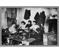 Buyenlarge Five Immigrant Women Sit at a Table and Sew Photographic Print