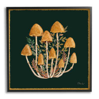 Stupell Industries Stupell Industries Mushrooms & Leaves Nature Framed Giclee Art Design By Paul Brent