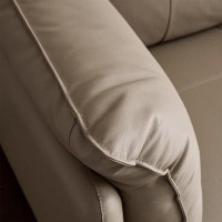 ULTORU 98.4" Grey Genuine Leather Modular Sofa cushion couch