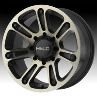 20x10 Helo HE904 5x127 / 5x5.0 -18mm offset - Satin Black/DT - Jeep fitment