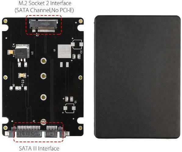 M.2 NGFF to 2.5 SATA Hard Drive Enclosure - Black in System Components - Image 3