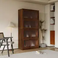 Millwood Pines 10-Shelf Bookcase Modern Storage Rack, Multi-Functional Storage Equipment Cabinet, Espresso