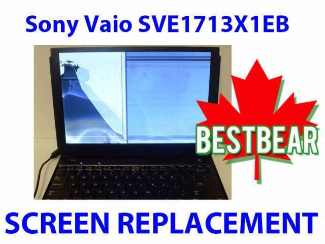 Screen Replacment for Sony Vaio SVE1713X1EB Series Laptop in System Components in Markham / York Region