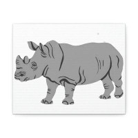 Loon Peak Grey Rhino Stretched Canvas