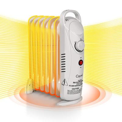 CAYNEL CAYNEL Electric Radiator Space Heater with Adjustable Thermostat 700 W,White in Heating, Cooling & Air