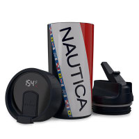 Nautica Sport Smart Vacuum Insulated Stainless Steel Travel Tumbler with Straw