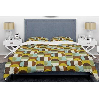 Made in Canada - East Urban Home Retro Polka Dots I Mid-Century Duvet Cover Set in Bedding