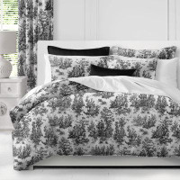 The Tailor's Bed Calvados Toile Standard Cotton Coverlet / Bedspread Set