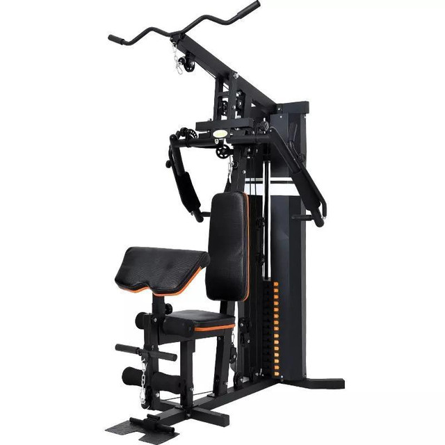NEW HOME GYM SYSTEM MULTIFUNCTION WORKOUT STATION WEIGHT TRAINING 165LB RESISTANCE 127545 in Exercise Equipment in Alberta