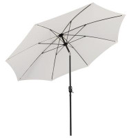 Arlmont & Co. Serinah 120'' Market Umbrella with Crank Lift Counter Weights Included — Outdoor Tables & Table Components