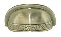 D. Lawless Hardware 2-1/2" Hammered Cup Pull Antique Bronze