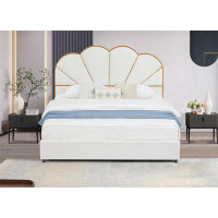 Mercer41 Upholstered Platform Bed with 4-Drawers and Wood Slats Support