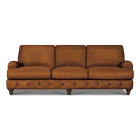 Eleanor Rigby Wembley 96" Genuine Leather Recessed Arm Sofa