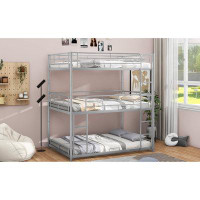 Isabelle & Max™ Metal Full Size Triple Bunk Bed, Black(expected Arrival Time: 10.28)