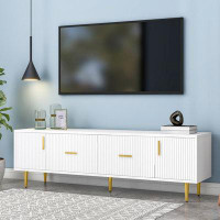 ChocoPlanet Modern TV Stand, Stylish And SpaciousTVS Up To 75''