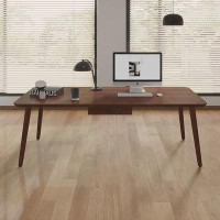 Fit and Touch 55.12" Brown Rectangular Solid Wood desks