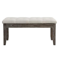 Winston Porter Button Tufted Upholstered Ding Bench, Entryway Shoe Bench
