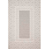 Ophelia & Co. Square Sleaford Oriental Ivory Indoor / Outdoor Area Rug