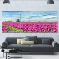 Made in Canada - Design Art 'Traditional Holland Countryside'  6 Piece Photographic Print Set on Canvas