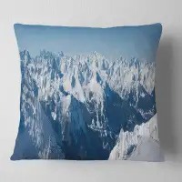 Made in Canada - East Urban Home Photography French Alps Panorama Pillow