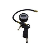 Plastic Digital Tire Air Pressure Gauge and Inflator Black Portable 230220